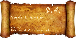 Veréb Alvina névjegykártya